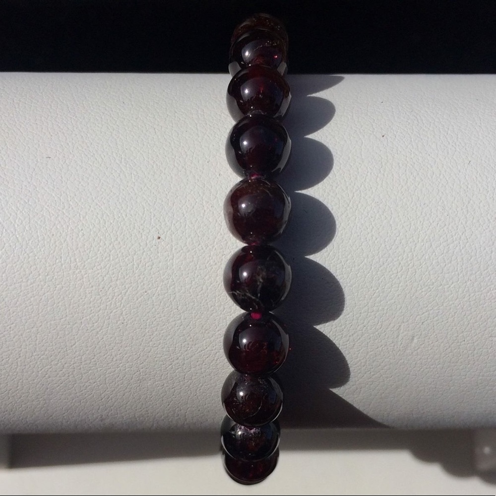 Genuine Garnet Stretch bracelet